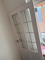 Witte binnendeur met glas, Ophalen, 80 tot 100 cm, Binnendeur, Minder dan 200 cm