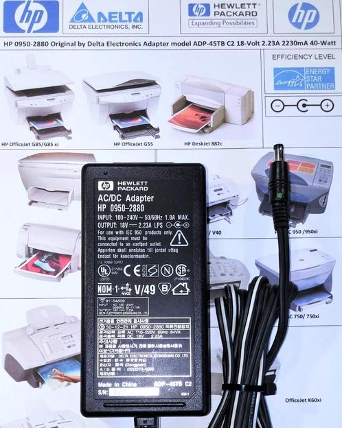 HP 0950-2880 18V 2.23A 40W ADP-45TB C2 Adapter 0950-3807, Computers en Software, Printerbenodigdheden, Zo goed als nieuw, Printerkabel