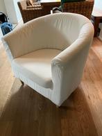 Witte stoel in goede staat, Ophalen, Hout, Gebruikt, 75 tot 100 cm