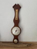 Vintage houten barometer met thermometer & hygrometer, Ophalen of Verzenden, Gebruikt, Barometer