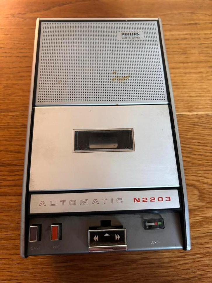 Philips draagbare cassette recorder, Audio, Tv en Foto, Cassettedecks, Philips, Ophalen of Verzenden