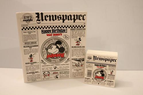 Minnie Mouse Happy Birthday memoblok klapper vintage RWS, Verzamelen, Disney, Zo goed als nieuw, Overige typen, Overige figuren
