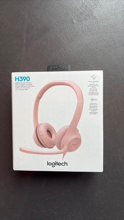 Nieuwe Logitech koptelefoon H390 roze, ongeopende doos, Audio, Tv en Foto, Koptelefoons, Nieuw, Op oor (supra aural), Overige merken