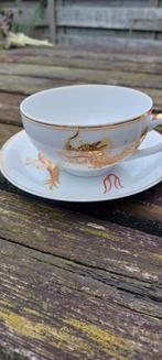 Vintage Japans theeservies met gouden draak, Antiek en Kunst, Ophalen