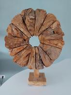 Groot rond ornament van wrakhout H64 Ø50 cm, Huis en Inrichting, Woonaccessoires | Overige, Ophalen