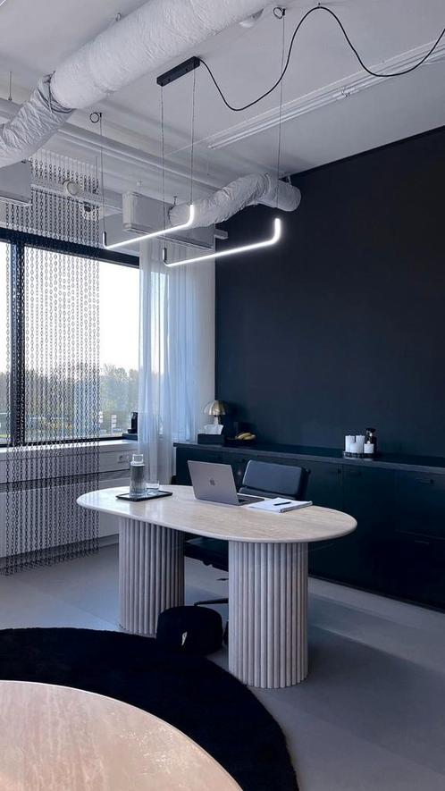 LED hanglamp – zwart/goud – 150 cm, Huis en Inrichting, Lampen | Hanglampen, Zo goed als nieuw, 75 cm of meer, Metaal, Ophalen