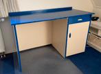 Houten bureau met lade en deur, Ophalen, Gebruikt, Bureau
