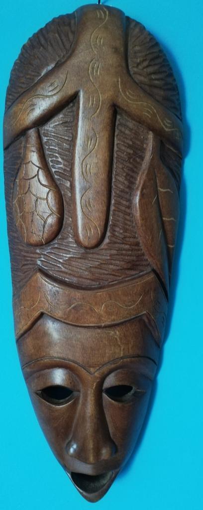 JAVA. Masker. Hardhout. 18/50/5 cm., Antiek en Kunst, Kunst | Niet-Westerse kunst, Ophalen