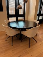 Goossens Eettafel + 5 Stoelen, Huis en Inrichting, Ophalen, 100 tot 150 cm, Zo goed als nieuw, Vijf personen of meer