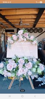 Welkms bordt bruiloft opgemaakt met zijde duurzame bloemen, Ophalen of Verzenden, Nieuw, Accessoires