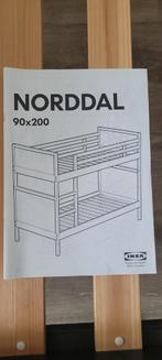 Zwart houten stapelbed - om te bouwen tot twee losse bedden, Gebruikt, 90 cm, Eenpersoons, 160 tot 180 cm