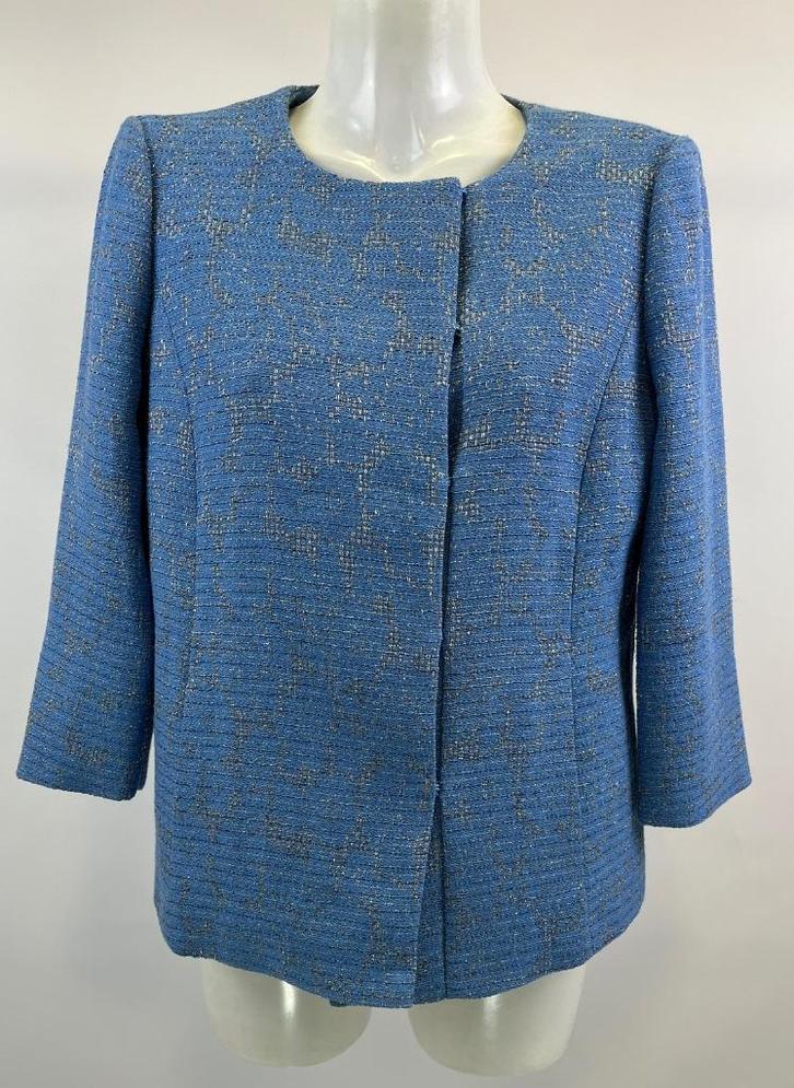 LIU JO blauw glim NIEUWE Colbert jasje  MAAT IT 46 - EU 42, Kleding | Dames, Jasjes, Kostuums en Pakken, Nieuw, Jasje, Maat 42/44 (L)