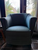 Licht grijs blauwe fautteuil, Ophalen, Gebruikt, 75 tot 100 cm, Stof