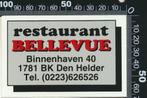 Sticker: Restaurant Bellevue - Den Helder, Verzamelen, Stickers, Verzenden