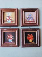 Miniatuur Olieverf Schilderijtjes - Set van 4, Ophalen of Verzenden