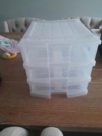 Te koop źgan 3 lade kunststof ladekastje plastic doorzichtig, Ophalen of Verzenden, Zo goed als nieuw