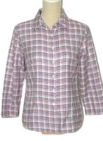 Tommy Hilfiger geruite blouse, paars, Mt. S, Verzenden, Paars, Zo goed als nieuw, Maat 36 (S)