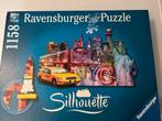Silhouette puzzel New York, Hobby en Vrije tijd, Denksport en Puzzels, Ophalen of Verzenden, 500 t/m 1500 stukjes, Gebruikt