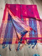 Pashmina roze paars lichtblauw zijde wol, Ophalen of Verzenden, Zo goed als nieuw, X, X