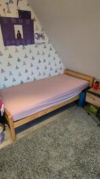 Houten Ledikant met Matras 90x200, Ophalen, Gebruikt, 90 cm, Eenpersoons
