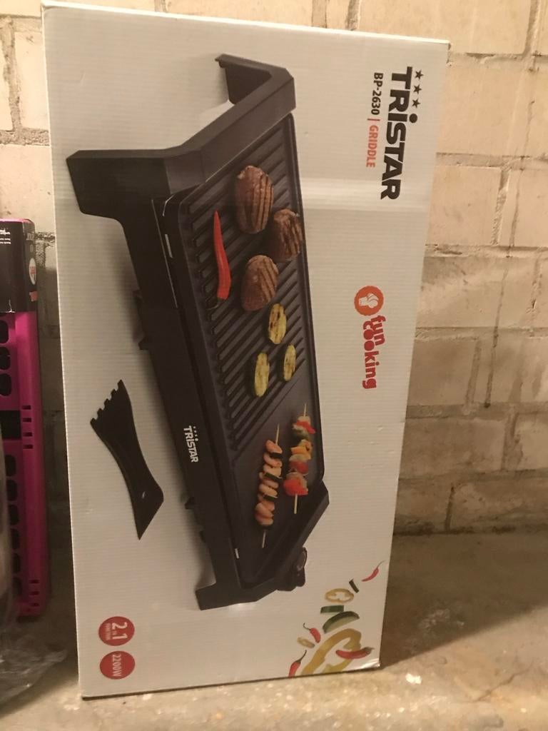 Tristar Tafelgrill BP-2630 - Nieuw in doos, Ophalen, Vaatwasmachinebestendig, Nieuw, Tafelgrill