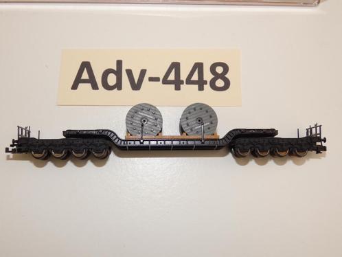 Adv-448 N Spoor Dieplader met Kabelhaspels 8299 Fleischmann, Hobby en Vrije tijd, Modeltreinen | N-Spoor, Zo goed als nieuw, Wagon