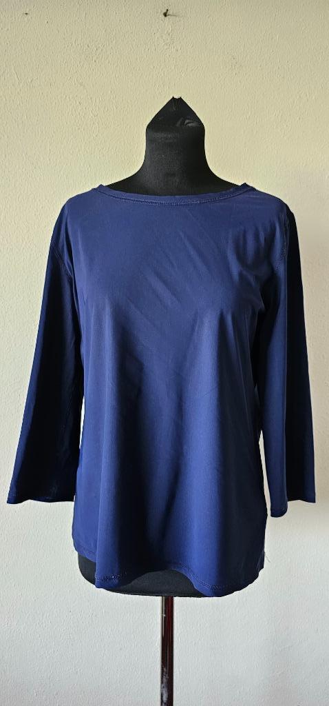 blauw travelstof top van Zenggi maat L (24625), Kleding | Dames, Tops, Blauw, Korte mouw, Verzenden