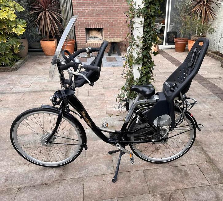 Mooie mamafiets incl. kinderzitjes en nieuwe banden, Fietsen en Brommers, Fietsen | Dames | Moederfietsen, Gebruikt, Overige merken