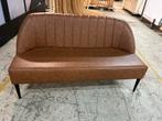 Bank Cognac leer, Huis en Inrichting, Banken | Sofa's en Chaises Longues, Ophalen, Minder dan 75 cm, Driepersoons, Leer