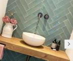 Groene Handvorm Wandtegel met Authentieke Look! Cifre jade, Verzenden, Nieuw, Overige typen