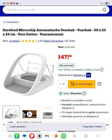 Microchip voerbak beschikbaar voor biedingen