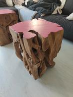 Houten bijzettafel, Huis en Inrichting, Ophalen, Zo goed als nieuw, Rechthoekig, Minder dan 55 cm