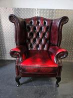 Mooie oxblood Chesterfield fauteuil 80x80cm super staat!, Huis en Inrichting, Fauteuils, Ophalen, Chesterfield, Zo goed als nieuw