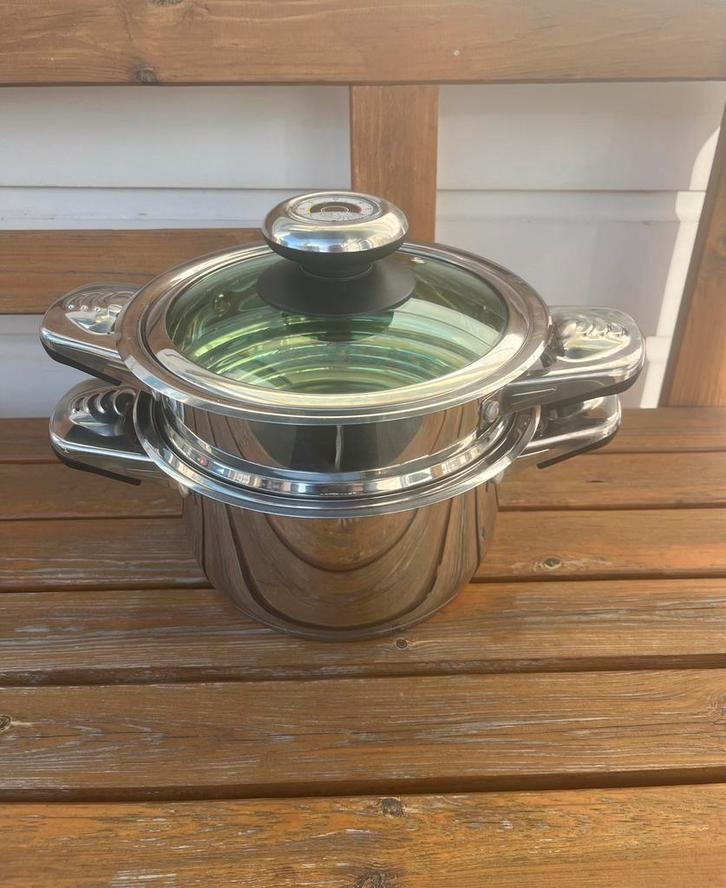 World wide cooking stoompan / kookpan | alle warmtebronnen, Huis en Inrichting, Keuken | Potten en Pannen, Ophalen of Verzenden