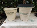 Oude emaille emmers, groenten&aardappelen, brocante, antiek, Antiek en Kunst, Ophalen of Verzenden
