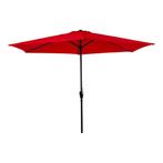 Parasol 3 meter met molen en 6 baleinen kleur rood, Ophalen of Verzenden, Nieuw, 2 tot 3 meter, Stokparasol