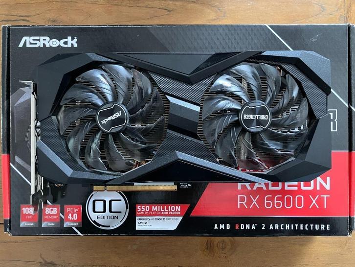 ASRock AMD Radeon RX 6600 XT - 8GB RAM - Videokaart, Computers en Software, Videokaarten, Zo goed als nieuw, AMD, PCI-Express 4.0