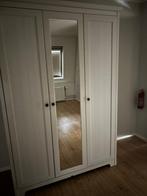 Witte kledingkast met spiegel, Huis en Inrichting, Kasten | Kledingkasten, Ophalen, Gebruikt, 100 tot 150 cm, 150 tot 200 cm