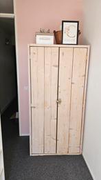 Nieuw steigerhout kledingkast geschuurd 90x180x60cm (bxhxd), Huis en Inrichting, Ophalen, Met hangruimte, 50 tot 100 cm, Zo goed als nieuw