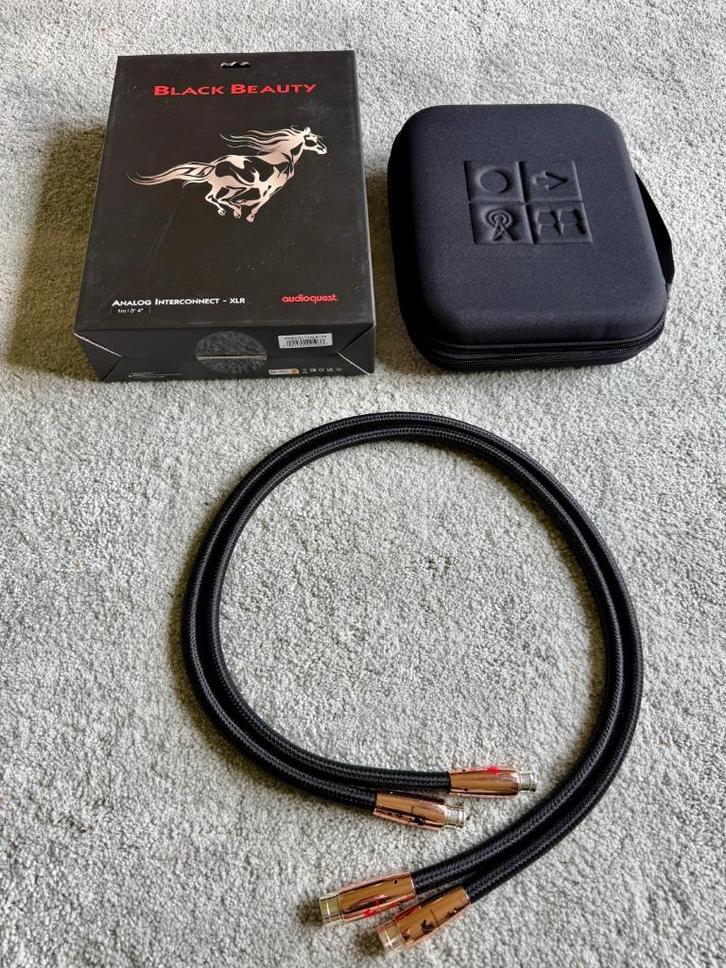 AudioQuest Black Beauty XLR 1.0m, Audio, Tv en Foto, Audiokabels en Televisiekabels, Zo goed als nieuw, Interlink-kabel, Minder dan 2 meter