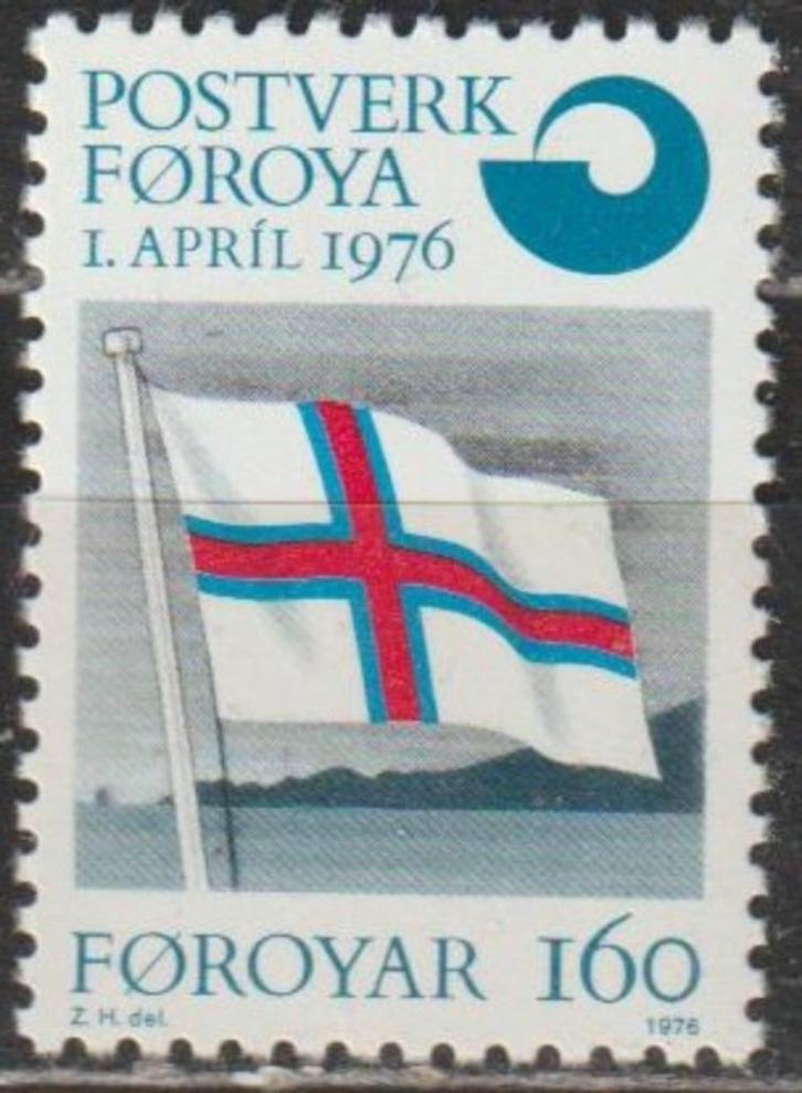 M 363. Faroer 22 pfr. Vlag, Postzegels en Munten, Postzegels | Thematische zegels, Postfris, Overige thema's, Verzenden