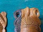houten indianen masker beelden vintage, Verzamelen, Ophalen of Verzenden
