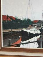 schilderij welke haven is dit?, Antiek en Kunst, Ophalen