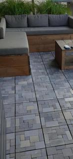 80 x Natuurstenen tuintegel / terrastegel 30x30 cm, Tuin en Terras, Ophalen, 5 tot 10 m², Zo goed als nieuw, Natuursteen