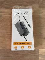 Nieuwe Rolio USB C Hub - Dual Monitor - 2x HDMI 4K, Ophalen of Verzenden, Nieuw, USB-hub, Tablet