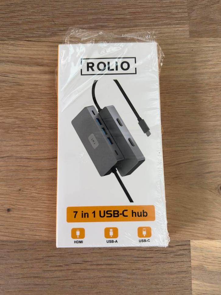 Nieuwe Rolio USB C Hub - Dual Monitor - 2x HDMI 4K, Computers en Software, Dockingstations, Nieuw, USB-hub, Laptop, Tablet, Ophalen of Verzenden
