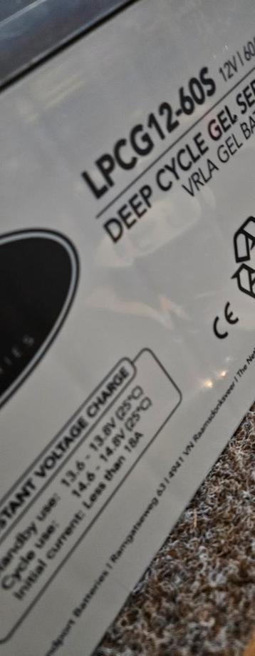 LP Deep Cycle Gel Accu 12V 60Ah / scootmobiel accu's  beschikbaar voor biedingen