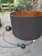 Ikea Lampenkap met Pendule - ZGAN, Huis en Inrichting, Lampen | Lampenkappen, 25 tot 50 cm, Bruin, Rond, Ophalen of Verzenden
