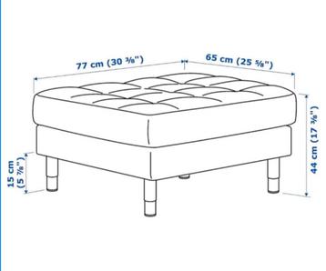 Zgan leren voetenbank Ikea Landskrona - afbeelding 4