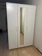 Witte kledingkast met spiegeldeur, Huis en Inrichting, Kasten | Kledingkasten, Ophalen, Overige materialen, 100 tot 150 cm, Zo goed als nieuw